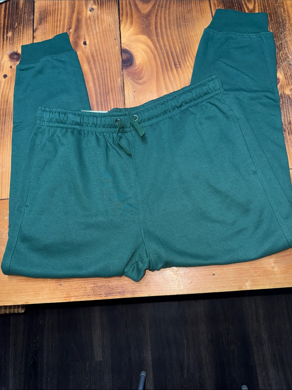 Mens Green Drawstring Jogger Pants
